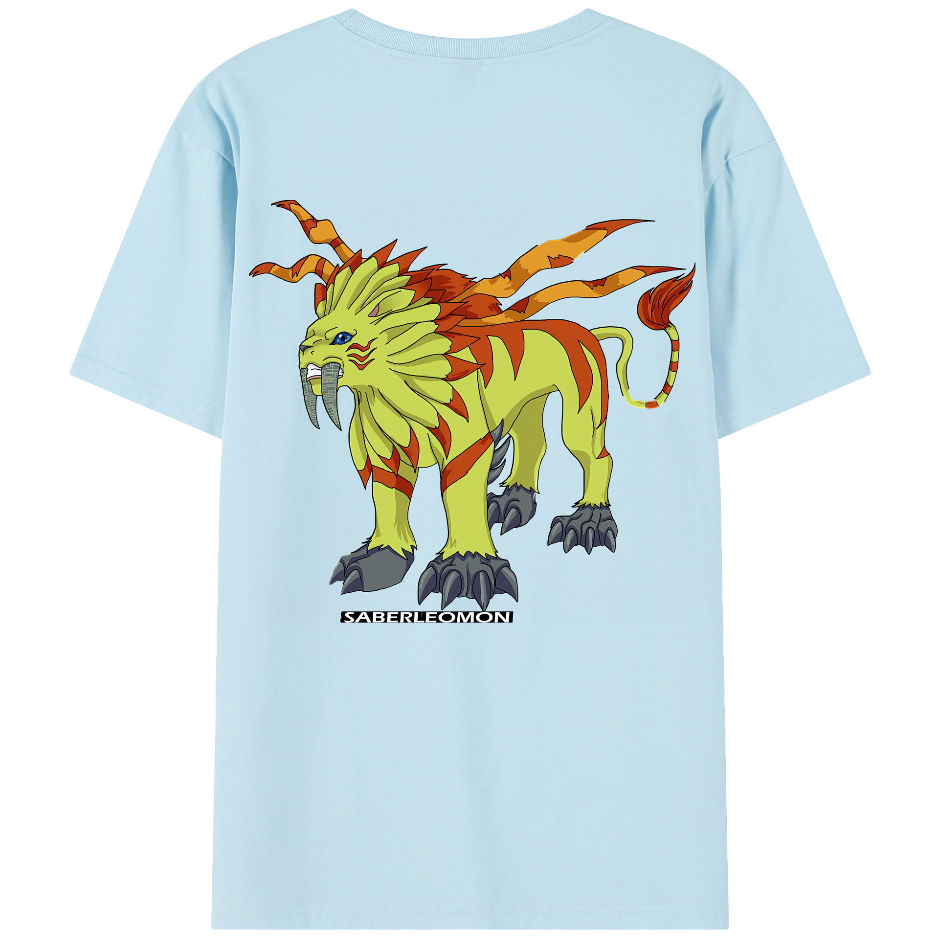 （画像用） Digimon デジタルモンスター/デジモン 綿100％半袖Tシャツ（背面プリント）
